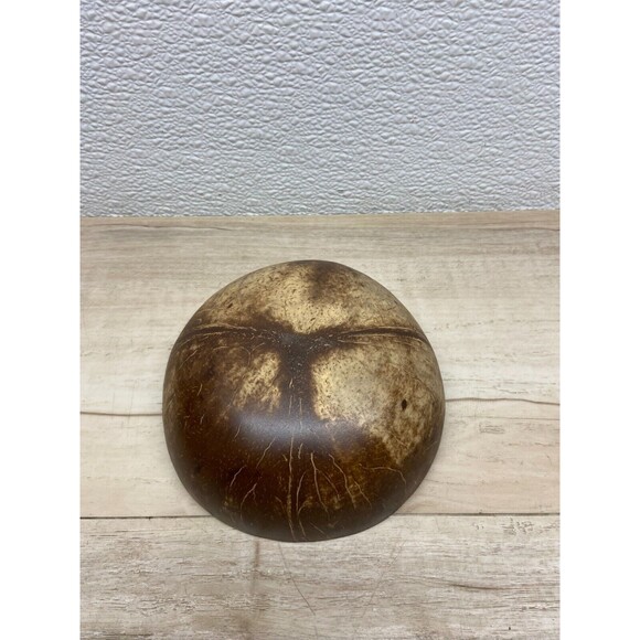 Coconut Shell Bowl Pink Splash Handmade And Painted - Picture 3 of 5